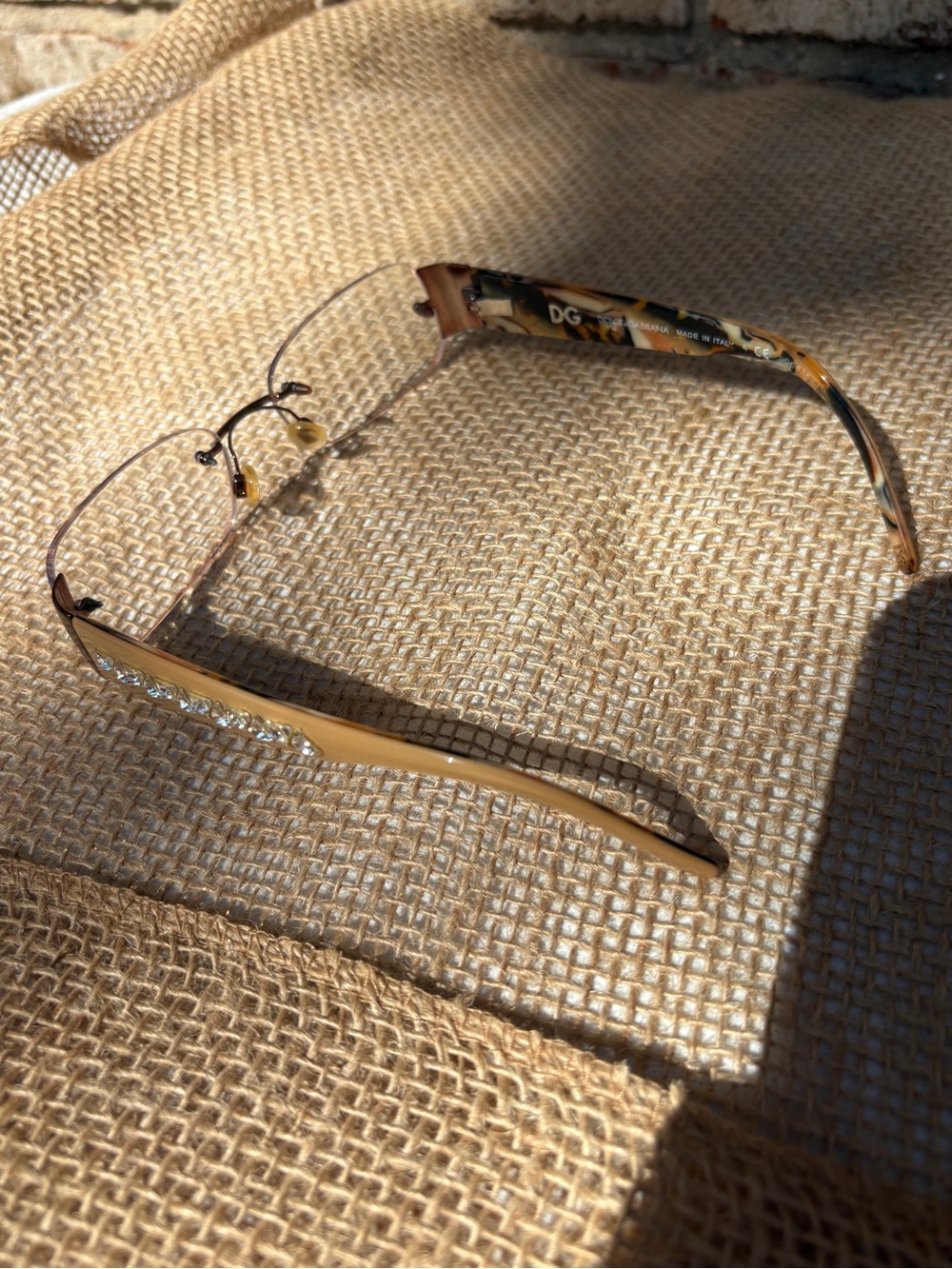 DOLCE & GABBANA Rimless Tortoiseshell and Rose Gold RX - Petite  51-16-130 - Picture 3 of 6